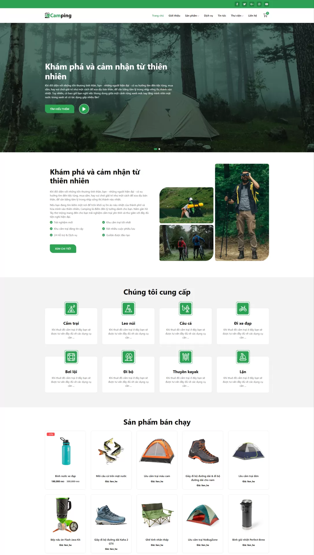 Mẫu Website Thể thao 05